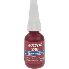 Loctite - 10 mL Bottle, Blue, Medium Strength Liquid Threadlocker - Series 246 - Best Tool & Supply