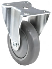 E.R. Wagner - 5" Diam x 1-1/4" Wide x 6-5/16" OAH Top Plate Mount Rigid Caster - Best Tool & Supply