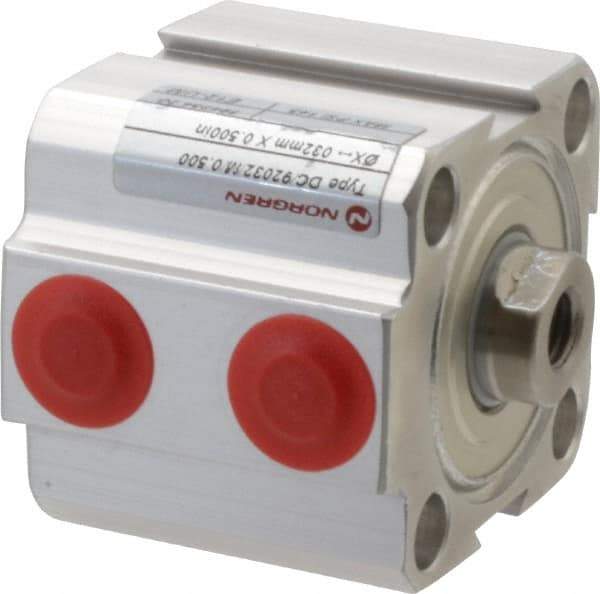 Norgren - 1/2" Stroke x 1-1/4" Bore Double Acting Air Cylinder - 1/8 Port, 5/16-24 Rod Thread, 145 Max psi, 23 to 176°F - Best Tool & Supply