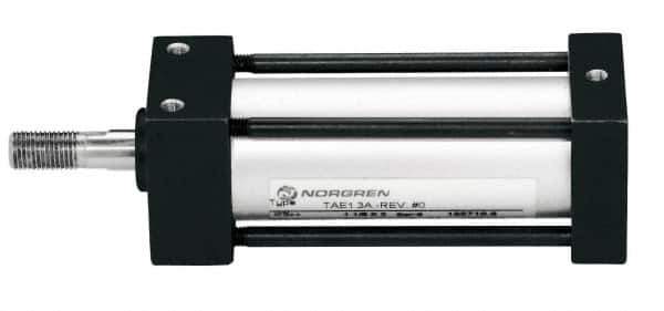 Norgren - 2" Stroke x 1-1/8" Bore Single Acting Air Cylinder - 1/8 Port, 5/16-18 Rod Thread, 150 Max psi, -20 to 200°F - Best Tool & Supply