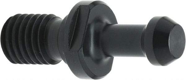 Parlec - BT30 Taper, 1/2-13 Thread, 45° Angle Radius, Standard Retention Knob - 1.42" OAL, 0.393" Knob Diam, 0.787" from Knob to Flange - Exact Industrial Supply