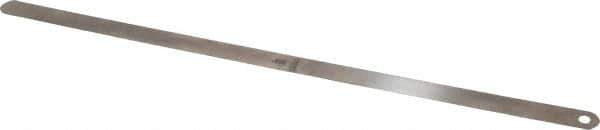 Starrett - 0.005 Inch Thick x 1/2 Inch Wide x 12 Inch Leaf Length, Parallel Feeler Gage - Tempered Steel - Best Tool & Supply