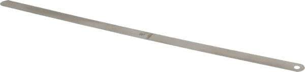 Starrett - 0.007 Inch Thick x 1/2 Inch Wide x 12 Inch Leaf Length, Parallel Feeler Gage - Tempered Steel - Best Tool & Supply