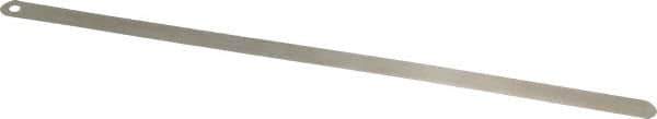 Starrett - 0.008 Inch Thick x 1/2 Inch Wide x 12 Inch Leaf Length, Parallel Feeler Gage - Tempered Steel - Best Tool & Supply