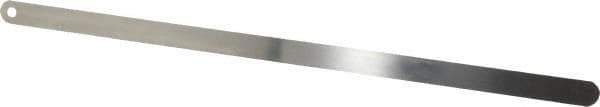 Starrett - 0.009 Inch Thick x 1/2 Inch Wide x 12 Inch Leaf Length, Parallel Feeler Gage - Tempered Steel - Best Tool & Supply