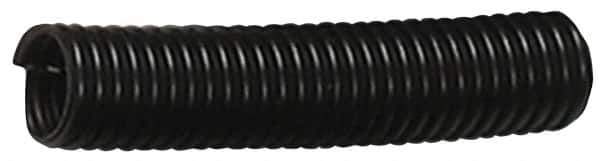 Made in USA - 1" Trade Size, 100' Long, Flexible Split Loom Conduit - Polyethylene, 23.3mm ID, Black - Best Tool & Supply