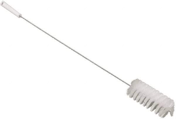 Vikan - 3" Diam Polyester Valve Brush - 34-1/4" OAL, 6-1/2" Head Length, Polypropylene & Stainless Steel Handle - Best Tool & Supply