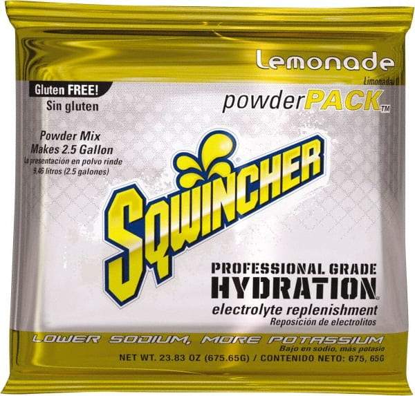 Sqwincher - 23.83 oz Pack Lemonade Activity Drink - Powdered, Yields 2.5 Gal - Best Tool & Supply