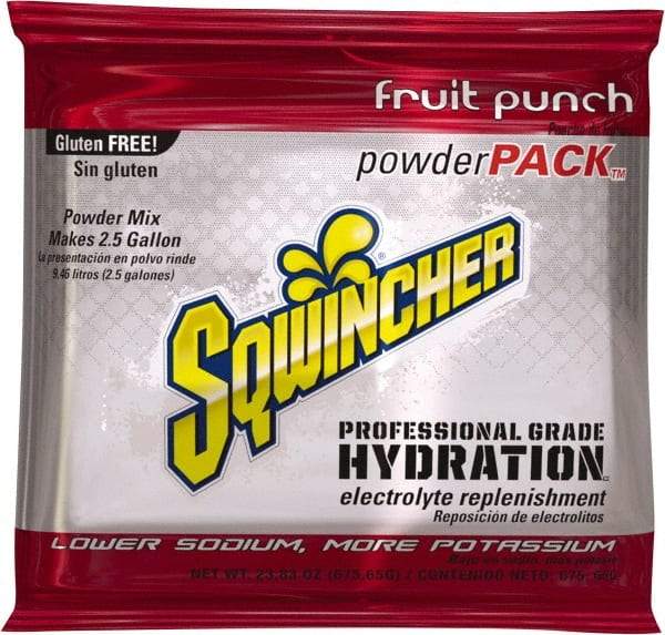 Sqwincher - 23.83 oz Pack Fruit Punch Activity Drink - Powdered, Yields 2.5 Gal - Best Tool & Supply