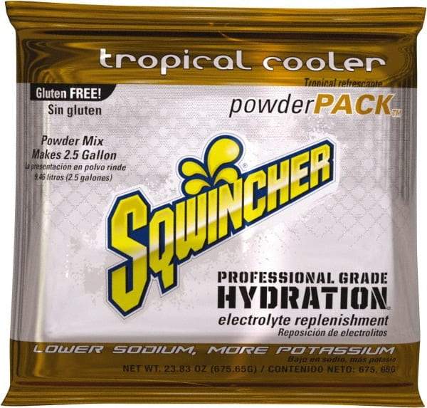 Sqwincher - 23.83 oz Pack Tropical Cooler Activity Drink - Powdered, Yields 2.5 Gal - Best Tool & Supply