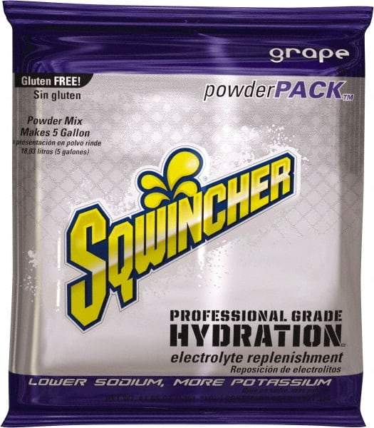 Sqwincher - 47.66 oz Pack Grape Activity Drink - Powdered, Yields 5 Gal - Best Tool & Supply