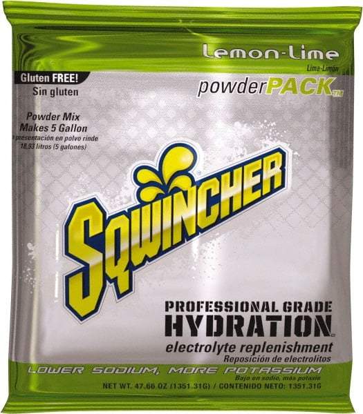 Sqwincher - 47.66 oz Pack Lemon-Lime Activity Drink - Powdered, Yields 5 Gal - Best Tool & Supply