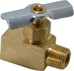 Eaton - 150 Max psi, 1/8" Pipe, Brass, Inline Instrumentation Needle Valve - FNPT x MNPT End Connections - Best Tool & Supply