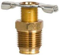 Eaton - Steel External Seat Drain Cock & Shutoff Valve - 3/8 Thread, 150 Max psi - Best Tool & Supply