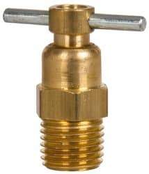 Eaton - Steel Internal Seat Drain Cock & Shutoff Valve - 1/4 Thread, 150 Max psi - Best Tool & Supply