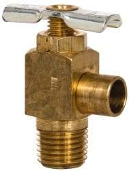 Eaton - Steel Angle Bib Drain Drain Cock & Shutoff Valve - 1/4 Thread, 150 Max psi - Best Tool & Supply