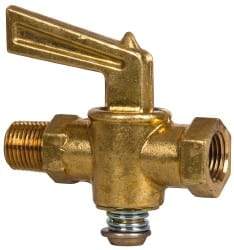 Eaton - Steel Pipe Fitting Drain Cock & Shutoff Valve - 1/8 Thread, 30 Max psi - Best Tool & Supply