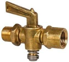 Eaton - Steel Shutoff Drain Cock & Shutoff Valve - 1/4 Thread, 30 Max psi - Best Tool & Supply