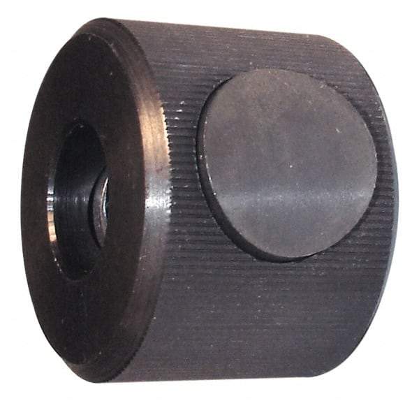 Morton Machine Works - M6x1.00 Metric Coarse Thread, Black Oxide Finish, Steel Round Knurled Push Button Thumb Nut - 14.5mm Overall Height, 26mm Head Diam - Best Tool & Supply