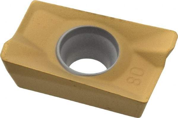 Kennametal - APPT1604 GD Grade KC725M Carbide Milling Insert - TiN/TiCN/TiN Finish, 0.2071" Thick, 0.8mm Corner Radius - Best Tool & Supply