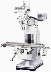 Vectrax - 9" Table Width x 49" Table Length, Variable Speed Pulley Control, 3 Phase Knee Milling Machine - R8 Spindle Taper, 3 hp - Best Tool & Supply