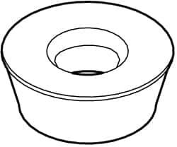 Kennametal - RDPX12T3M0 HN Grade KC510M Carbide Milling Insert - TiAlN Finish, 5/32" Thick, 12mm Inscribed Circle - Best Tool & Supply