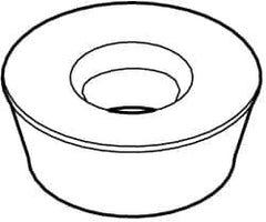 Kennametal - RDPX12T3M0 HN Grade KC510M Carbide Milling Insert - TiAlN Finish, 5/32" Thick, 12mm Inscribed Circle - Best Tool & Supply