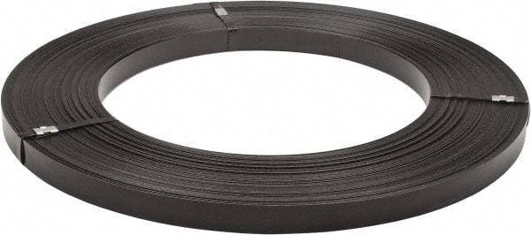 Made in USA - 851' Long x 1-1/4" Wide, Ribbon Wound Coil Steel Strapping - 5,250 Lb Capacity, 0.029" Thick - Best Tool & Supply