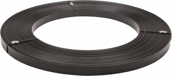 Made in USA - 836' Long x 1-1/4" Wide, Ribbon Wound Coil Steel Strapping - 5,450 Lb Capacity, 0.031" Thick - Best Tool & Supply