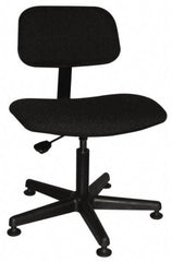 Bevco - Ergonomic Pneumatic Chair - Cloth Seat, Black - Best Tool & Supply