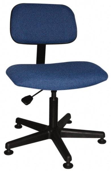 Bevco - Ergonomic Pneumatic Chair - Cloth Seat, Royal Blue - Best Tool & Supply