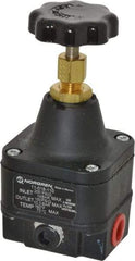 Norgren - 1/4 NPT Port, 12 CFM, Zinc Precision Constant Bleed Regulator - 3 to 150 psi Range, 200 Max psi Supply Pressure, 2.12" Wide x 4.55" High - Best Tool & Supply