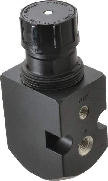 Norgren - 1/4 NPT Port, 6.4 CFM, Aluminum Feedback Pilot Regulator - 10 to 250 psi Range, 450 Max psi Supply Pressure, 2" Wide x 5.24" High - Best Tool & Supply