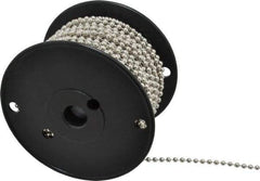 Made in USA - Number 10 Trade Size Brass Ball Chain - 0.178 Inch Ball Diameter, 45 Lbs. Tensile Strength, 100 Ft. Long , 48.5 Balls per Foot - Best Tool & Supply