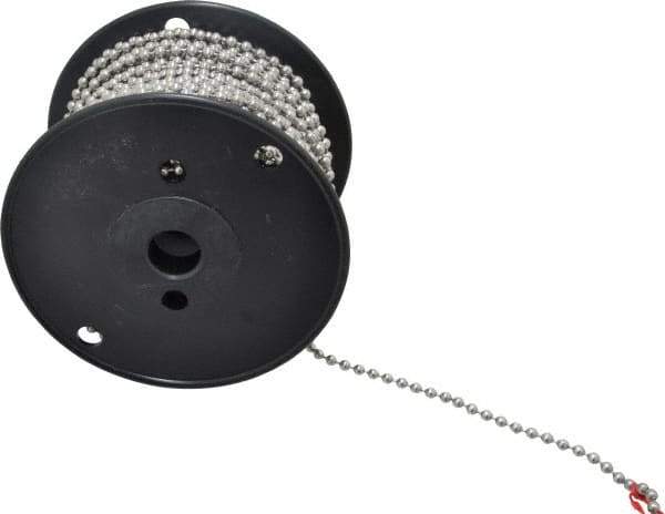 Made in USA - Number 10 Trade Size Stainless Steel Ball Chain - 0.178 Inch Ball Diameter, 80 Lbs. Tensile Strength, 100 Ft. Long , 48.5 Balls per Foot - Best Tool & Supply