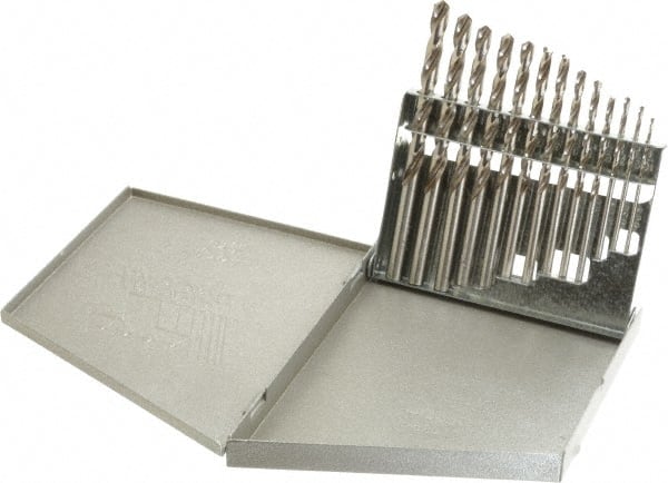 Triumph Twist Drill - 1/16 to 1/4", 118° Point, Bright Finish, High Speed Steel Jobber Length Drill Bit Set - Best Tool & Supply