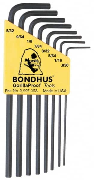 Bondhus - 8 Piece L-Key Hex Key Set - Best Tool & Supply