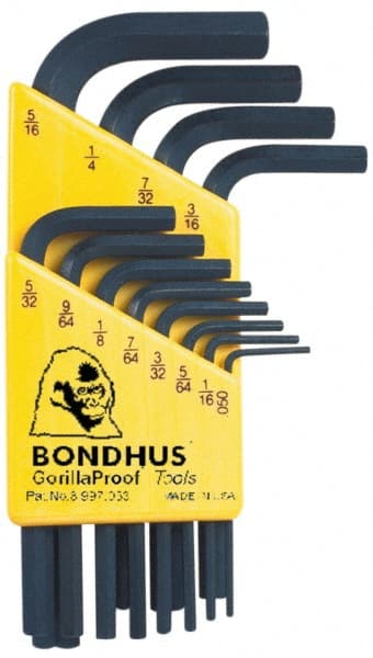 Bondhus - 12 Piece L-Key Hex Key Set - Best Tool & Supply