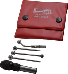 SPI - 0.0002 Inch Accuracy, Single End, Center Finder Set Mechanical - 0.1 Inch Head Diameter, Includes 4 Attachments, Case, Holder, 4 Pieces - Best Tool & Supply