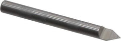 Accupro - 60° Incl Angle, 5/32" Shank Diam, 1-1/2" OAL, 5/32" Cut Diam, Conical Engraving Cutter - 3/16" LOC, 1 Flute, Right Hand Cut, Micrograin Solid Carbide, Uncoated - Best Tool & Supply