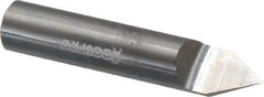 Accupro - 60° Incl Angle, 3/8" Shank Diam, 2" OAL, 3/8" Cut Diam, Conical Engraving Cutter - 1/2" LOC, 1 Flute, Right Hand Cut, Micrograin Solid Carbide, Uncoated - Best Tool & Supply