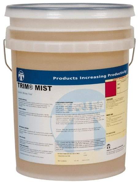 Master Fluid Solutions - Trim Mist, 5 Gal Pail Cutting & Grinding Fluid - Synthetic, For Milling - Best Tool & Supply