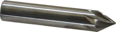 Made in USA - 3/8" Shank Diam, 7 Flute 60° Solid Carbide Countersink - Bright Finish, 2" OAL, Right Hand Cut - Best Tool & Supply