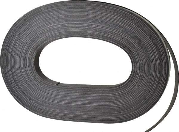 Mag-Mate - 100' Long x 3/4" Wide x 1/32" Thick Flexible Magnetic Strip - 6 Lb Max Pull Force, 3 Linear Ft/Lb Magnetic Pull Force, Adhesive Back - Best Tool & Supply