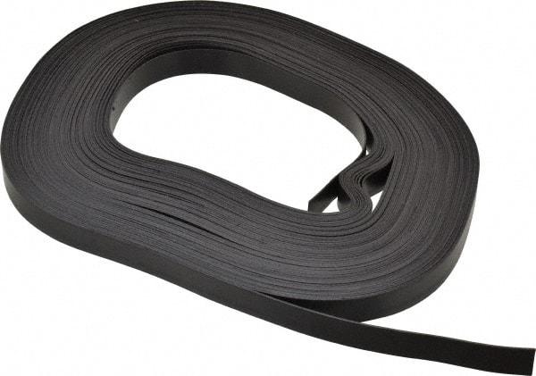 Mag-Mate - 100' Long x 1/2" Wide x 1/32" Thick Flexible Magnetic Strip - 4 Lb Max Pull Force, 2 Linear Ft/Lb Magnetic Pull Force, Plain Back - Best Tool & Supply