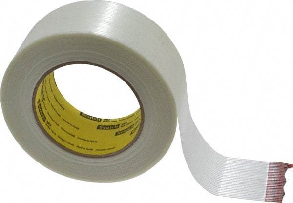 3M - 2" x 60 Yd Clear Rubber Adhesive Packaging Tape - Polypropylene Film Backing, 6 mil Thick, 170 Lb Tensile Strength, Series 897 - Best Tool & Supply