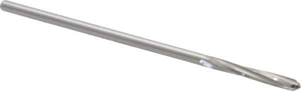 Alvord Polk - 1/8" High Speed Steel 4 Flute Chucking Reamer - Spiral Flute, 0.119" Straight Shank, 7/8" Flute Length, 3-1/2" OAL - Best Tool & Supply