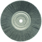 8" Diameter - 5/8" Arbor Hole - Crimped Stainless Straight Wheel - Best Tool & Supply
