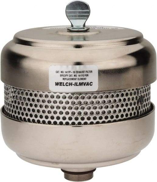 Welch Vacuum - Standard Open Exhaust Filter - For Use with 1402, 1376, 8920 & 8925, 5" Diam x 6-1/4" High - Best Tool & Supply