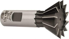 Interstate - 1-7/8" Diam x 13/16" Width of Cut, 60° Included Angle, High Speed Steel Dovetail Cutter - 7/8" Shank Diam, 3-1/4" Overall Length, Uncoated - Best Tool & Supply